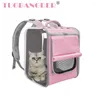 Transporteurs de chats Tuobangder pour animaux de compagnie sac à dos sac à dos respirant la lucidité détachable de la lucidité plus large de la chatte de la chatte pour les fournitures pour chiens