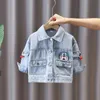 Jackets Spring Autumn Baby Boys Girls Doraemon Cartoon Denim Coats Clothes Children Cowboy Jean Outerwear Kids Clothing 221010