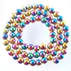 Round Hematite Materials Spacer Loose beads Colourful 3/4/6/8/10/12mm Natural Stone Jewelry bracelets Making DIY BL302