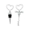 Tire-bouchon en alliage de zinc Ouvre-bouteille Bouchon de vin Party Favor Bar Tools Set Cadeau d'invité de mariage