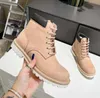 Classic Designer Women British Boots Round Toe Martin Boot Buckle Strap Chunky Heel Toes Fashion Embroidered Ankle Sneakers EUR35-44