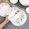 Borden mode bloemen servies set bord keramisch vintage bot china vajilla completa keuken servies