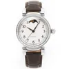 Montre de Luxe męskie zegarki 36 mm automatyczny ruch mechaniczny stal fazy fazy księżyca luksusowe zegarek luksusowe zegarki zegarki na rękę