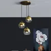 펜던트 램프 현대 유리 조명 북유럽 LED 계단 조명 기울기 주방 레스토랑 거실 램프 홈 실내 데코 조명