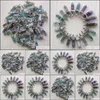 Charms Natural Fluorite Stone Pillar Charms Point Chakra Pendants For Jewelry Making P 656 Drop Delivery 2022 Fyndkomponenter BDES DHSOJ