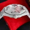 Diamentowe zegarki Diamond Pełne lodu Diamonds Watch Najwyższa jakość luksusowe męskie diamentowy automatyczny kal.