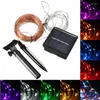 Cordes 20M 200 LED guirlande de fil de cuivre à énergie solaire fée lumière décor de fête de noël pour arbres de noël lumières de mariage