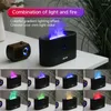 Nattlampor USB -simulering Flame Light med 250 ml Vattentankfuktare Arom Diffusor för hem sovrum kontor atmosfär lampan