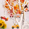 Święto Dziękczynienia Przybory zbiór gnome drewniane dekoracje wisiorek wiszące drzewo wiszące ornament xbjk2210