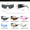 Lunettes de soleil Punk One Piece 2000's Women Designer Sun Gernes UV400 Unisex Shades Fashion Eyewear Y2K Eyeglass 232n