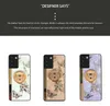 Motyl Love Flower Phone Pholes Case inkrustowany diamentem projektant wsporników Bling dla Samsung S21 Fe U P S20 Uwaga 20 Twardy telefon komórkowy Covery