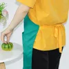 Aprons Contrasting Color Women Ladies Apron Adult Girl Chef Waterproof Coating For BBQ Art Painting Baking Cooking Lab Work