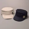 Beretten 2022 Zomer unisex leger plat dak militaire hoed cadet bush honkbal veld cap gorras zwart groen grijs bruin