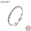 Lekani Real 925 Серебряное кольцо стерлингов для женщин и мужчин Выгравированные годовщины