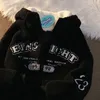 여자 후드 땀 촬영 겨울 겨울 미국 레트로 후드 램 플러시 카디건 자켓 남자와 여자 Y2K 스트리트웨어 시리즈 in 느슨한 캐주얼 커플 hrajuku 코트 221010