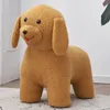CozyPaws Plush Golden Retriever Stool: Cute Cartoon Dog Sofa for Creative Living Room Decor