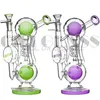 10 inches recycler hookah Glass ball burner pipe bong dab rig water bongs herb oil rigs pipes water quartz banger bubbler smoking accessories bowl