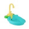 Other Bird Supplies Parrot Bath Shower Bathtub Toys Automatic Parrots Paddling Pool With Faucet Swimming Pools Pet Feeder Kitchen Playset