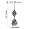 Baumelnde Ohrringe Retro-Schmuck Jhumka Jhumki Drop Gypsy Gold Silber Farbe Quaste für Frauen Mode geometrisch