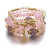Chaîne à la mode applicable à diverses occasions 4 pcs bracelet perlé coloré Boho Color Perles Bracelet multicouche