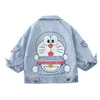 Jackets Spring Autumn Baby Boys Girls Doraemon Cartoon Denim Coats Clothes Children Cowboy Jean Outerwear Kids Clothing 221010