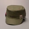 Beretten 2022 Zomer unisex leger plat dak militaire hoed cadet bush honkbal veld cap gorras zwart groen grijs bruin