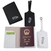 Pinces à billets sac de passeport en cuir PU pour couple sacs en Cericate noir et blanc dossier de passeport pochette de billet d'avion 20221010 E34688163