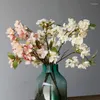 Decorative Flowers Silk Orchid Artificial Flower Antique Painting Style Home Garden Decor For Vase Table Office El