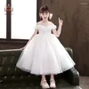 Abiti da ragazza Yoliyolei Collo alto bianco puro Dress Up For Girls Comunione Party Abito da ballo lungo Moda Bambino da 6 a 11 anni