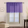 Rideau couleur unie pure court Tulle rideaux cantonnière pour chambre salon fenêtre cuisine café armoire rideaux