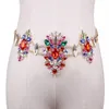 Belts 2022 Luxury Crystal Beaded For Dresses Women Colorful Wide Belt Size Adjustable