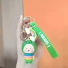 Keychains New couple rainbow small dinosaur doll key chain creative cute car bag gift Pendant