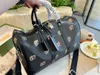 Designer Bag Travel Bagage FW22 Trip Suitcase Tiger Head Fashion Luxury Large Capacity Tote Black Leather Trim Canvas Strap Shoulder Bag Sport Gym Ryggsäck