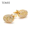 Hommes boutons de manchette luxe Zircon or Note de musique formelle affaires Texudo chemise mariage boutons de manchette cadeaux