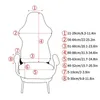 Pokrywa krzesła okładka biurowa spandeksu elastyczne krzesła do gier wyścigowe fotele fase case komputerowe stołek slipsovers housse de Chaise