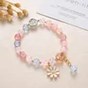 Charm Bracelets 2022 Fashion Cute Bracelet Flower Glass Filled Female Sun Sisters Girlfriends Small Daisy