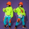 Stage Wear Bambini Costumi di danza hip-hop per bambini Giacca a maniche lunghe Pantaloni hip-hop Abiti Abiti per esibizioni jazz DQS7837