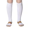 الجوارب الرياضية عالية الضغط مرنة دعم الساق جوارب نايلون كرة السلة التي تدير كرة القدم لكرة القدم