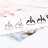 Backs Earrings Gothic Ear Cuff Black Bat Clip On Earcuff Femme Fashion Silver Color Jewelry Pendientes