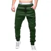 Pantalons pour hommes Pantalons de survêtement pour hommes Casual Joggings élastiques Sport Solid Baggy Pockets Pantalons