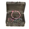 Bolsas de jóias Caixa de madeira vintage Caso de armazenamento de boa capacidade Decoração caseira elegante para pulseiras