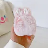 Headset Accessories Cute Fur Plush Rabbit Ears Case For apple Airpods pro2 2022 airpods pro 1 2 3 pink black color8580895