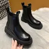 Stiefel Herbst Winter Chelsea Frauen Mode Braun Schwarz Beige Weiß Knöchel Für Pelz Kurze Chunky Punk Gothic Schuhe 221010