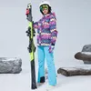 스키 잭 재킷 스키 세트 겨울 의류 야외 스노우 보드 재킷 여성 두꺼운 따뜻한 바지 정장 작업 바지 통기성 방수