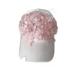 Ballkappen 202204SHI Drop Designer Satin Glanz Spitze Blumen Street Lady Baseball Hut Frauen Freizeit Visiere Cap3011271