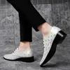 Zapatos de vestir Zapatillas Hombre Lujo Casual Cuero Hombres Moda Verano Para hombres Mocasines Tendencia Negro Streetwear Elegante