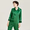 Home Clothing Ntural Silk Pajamas Sets For Women's Mulberry Service Suit Bridal 2 Pieces Pijamas Sleepwear Ladies