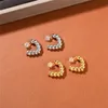 French Niche Design Stud Twist Brincos de ouvido de gato Tendência de personalidade Moda simples Acessórios para jóias femininas