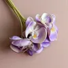 Flores decorativas de 8 cabeças Feel pu phalaenopsis simulação buquê noiva casada segurando orquídea artificial de arranjo de flores diy