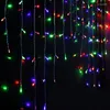 Strängar LED -gardin Icicle String Lights 4m x 0,6 m vattentät utomhus julbröllop hem trädgårdsfest dekoration älva